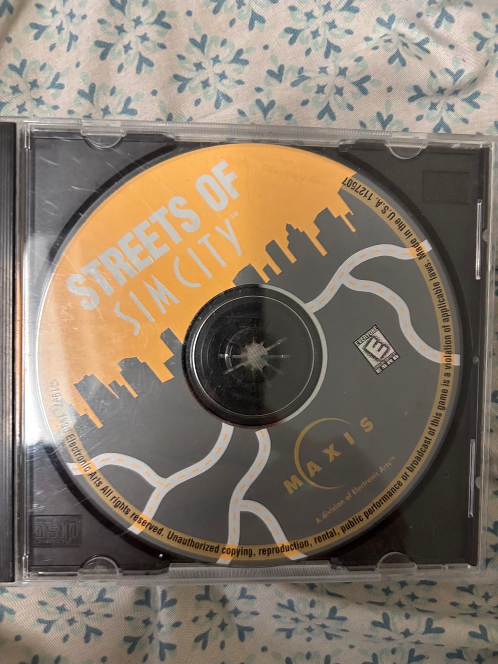 Streets of SimCity PC Game Disc - Yellow & Gray